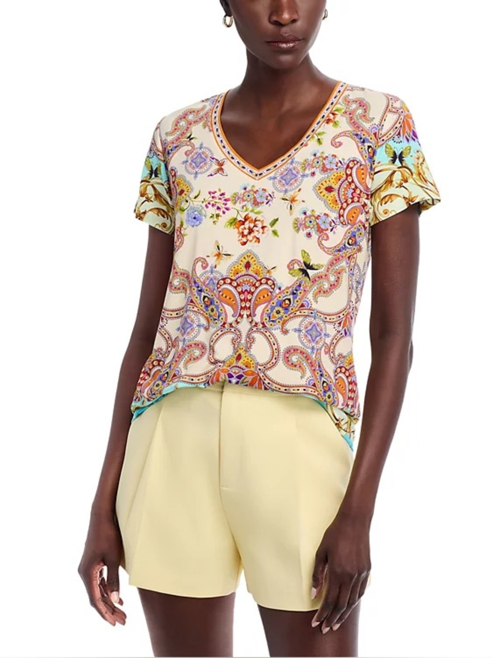 Johnny Was Janie V-neck Favorite Tee